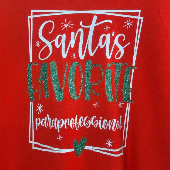 Gildan Red Christmas Tee Unisex Size M - Picture 2 of 6